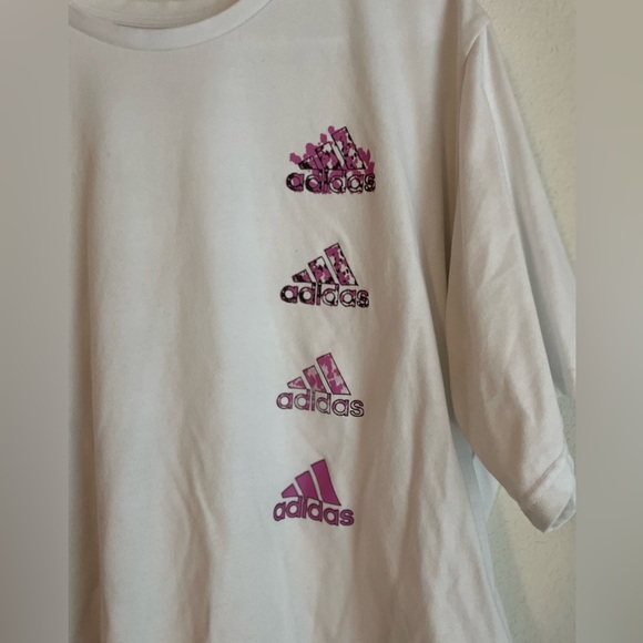 Adidas Aeroready White and purple Short Sleeve Tee size XL - Picture 7 of 7